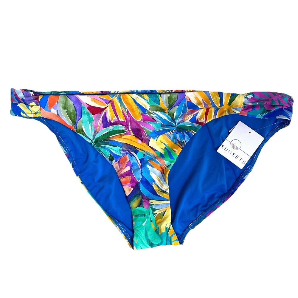 Sunsets Femme Fatale Hipster Women's Swimsuit Bottom Alegria, Sz 16 NWT Tropical - Picture 2 of 7